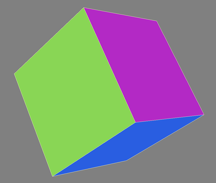Figura 2. Cubo, representação opaca