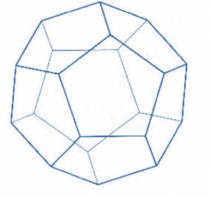 Figura 1. Dodecaedro, representação translúcida