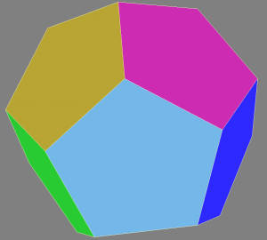 Figura 2. Dodecaedro, representação opaca