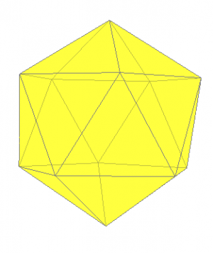 Figura 1. Icosaedro, representação translúcida