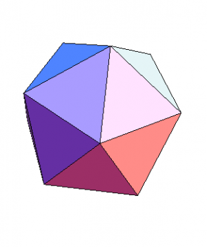 Figura 2. Icosaedro, representação opaca