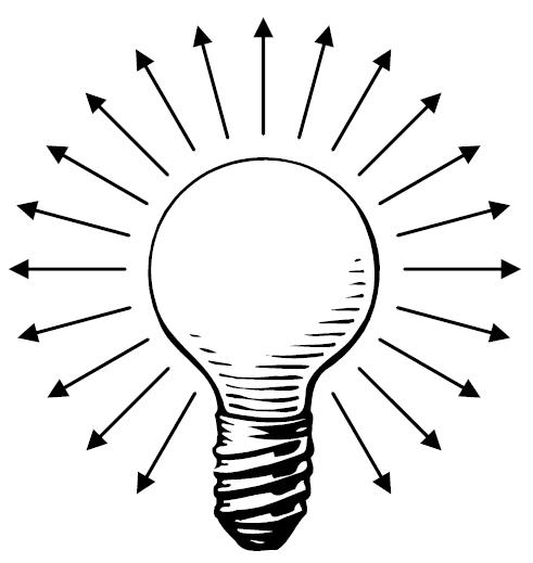 Figura 1. A potência radiante de uma fonte luminosa corresponde a toda a radiação
                emitida por unidade de tempo.